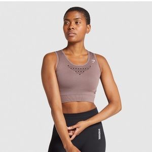 Gymshark energy + seamless crop top medium- taupe